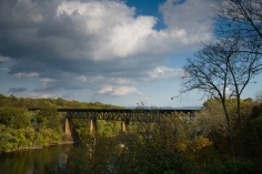 Trestle across the Potomac River viewed from James Rumsey Monument Park